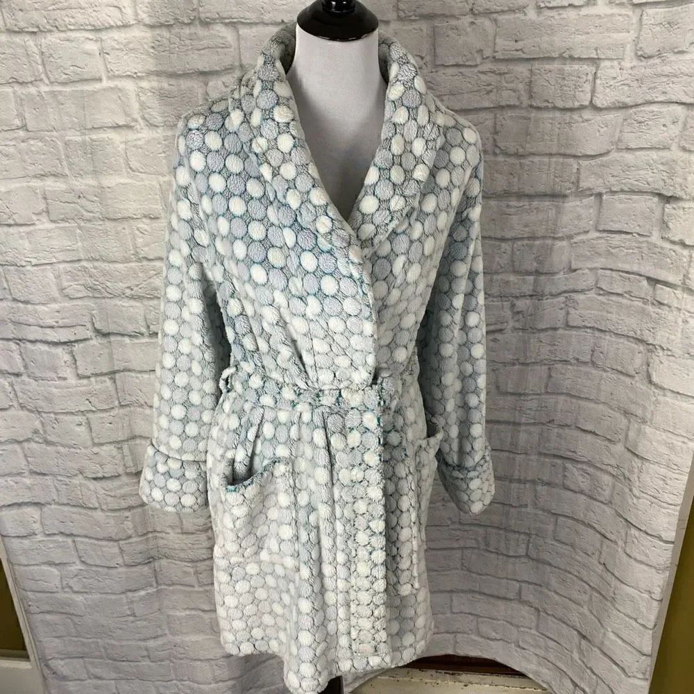Sonoma intimates women S plush robe w/tie belt & front pockets